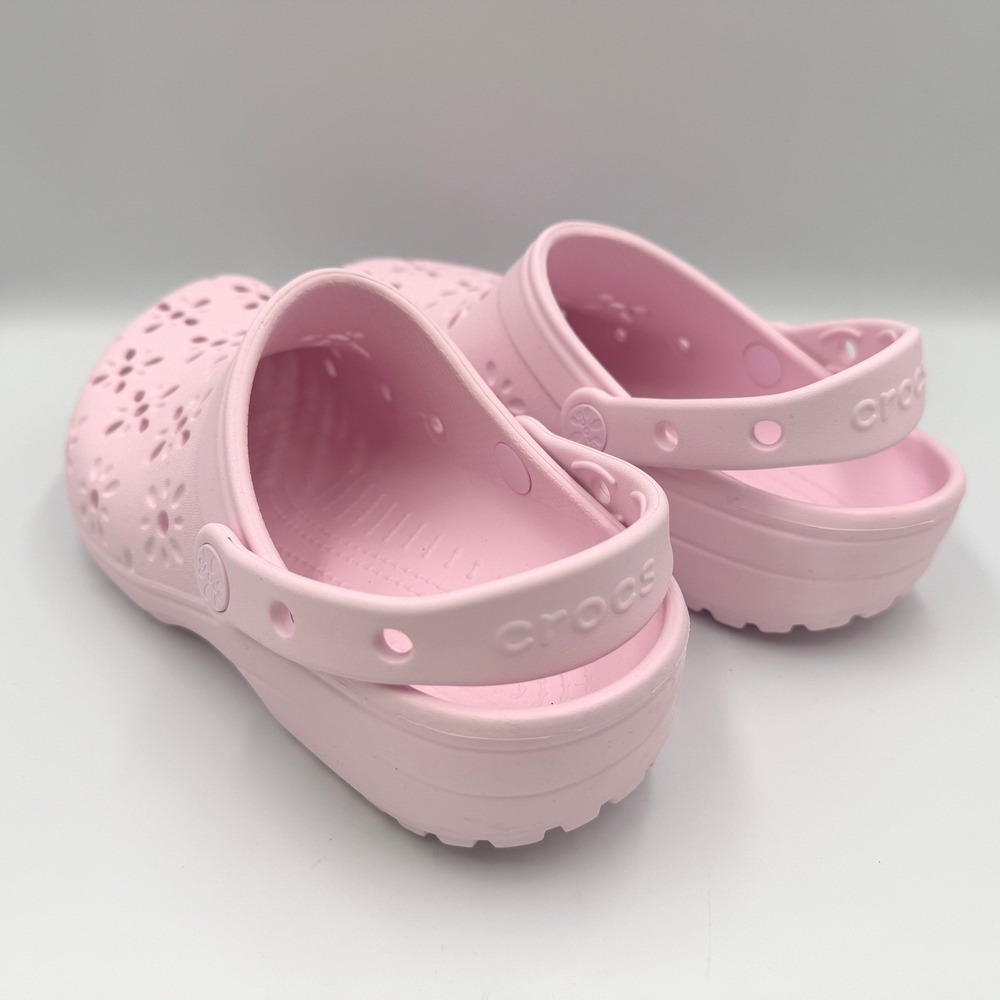 Crocs Classic Floral Cut Out Clog M4/W6 Pink 210927-6ZW **NEW** - Picture 6 of 15